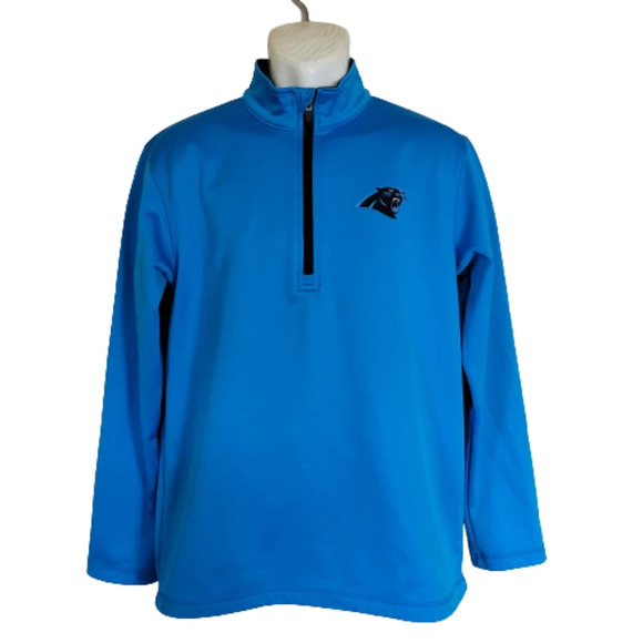 Majestic Carolina Panthers Thermabase Pullover Sweatshirt Size Men's Medium - Picture 1 of 10